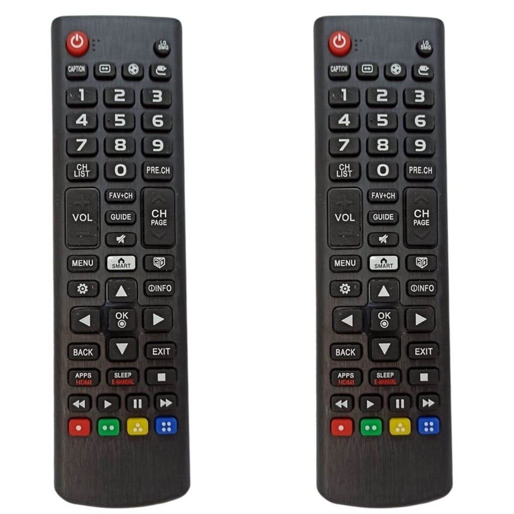 2 Controle Remoto Compatível Tv Lcd LED LG Samsung Smart 3d Futebol