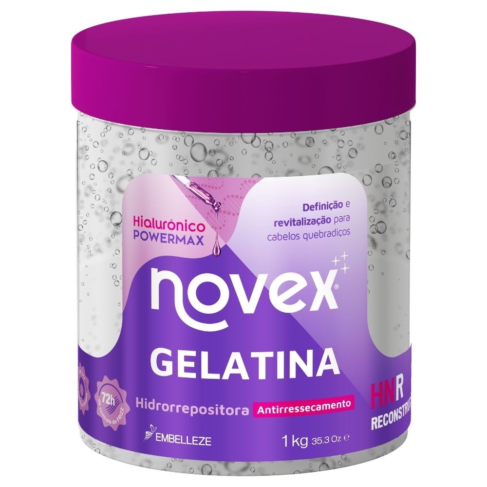 Gelatina Novex Hialurônico PowerMax Hidrorrepositora 1kg em Oferta na Shopee