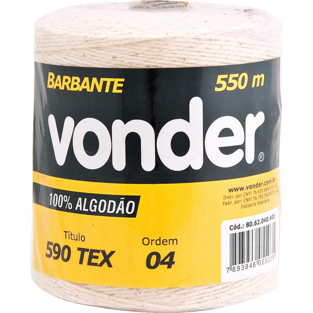 Barbante algodao 4x4 550 metros - Vonder em Oferta na Shopee