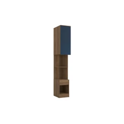 Complemento 1 Porta 1 Gaveta Kappesberg Adapt Nogueira/Azul Profundo 36cm