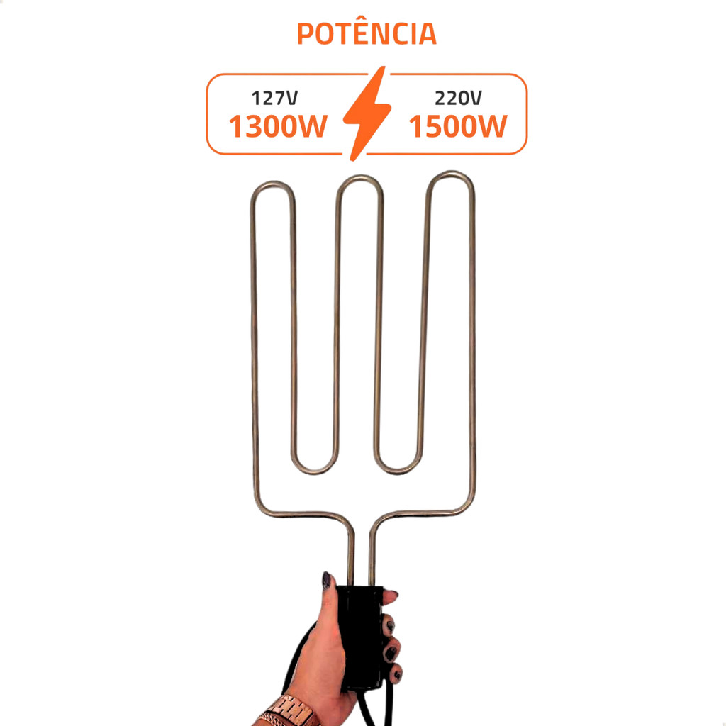 Resistencia Para Churrasqueira Eletrica 110v ou 220v Com Cabo Top Super Potente