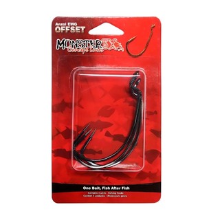 Anzol Off Set 6/0 3 Unidades - Monster 3X em Oferta na Shopee