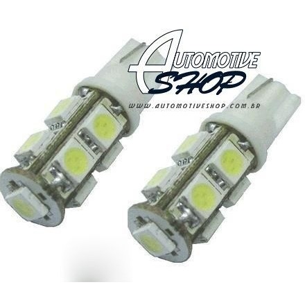 Lampada Pingo T10 de 9 Leds TORRE Super Branco Unidade