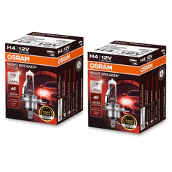 Par Lâmpada Osram Night Breaker Silver H4 + 100% Luz 60/55w