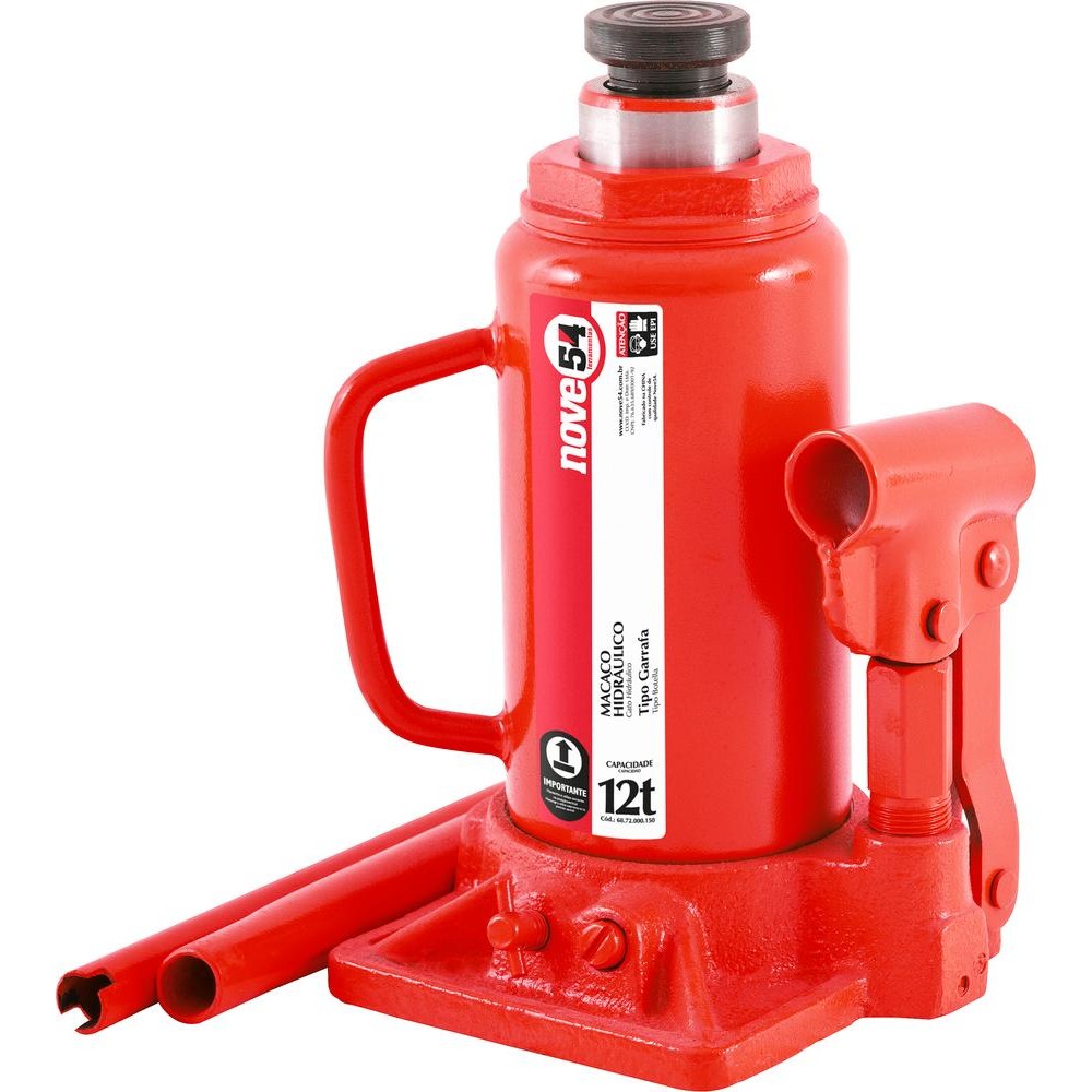 Macaco Hidráulico Garrafa 12 Toneladas 1 Estágio Nove54