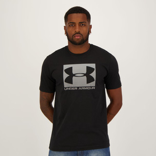 Camiseta Under Armour Boxed Sportstyle Preta e Cinza em Oferta na Shopee