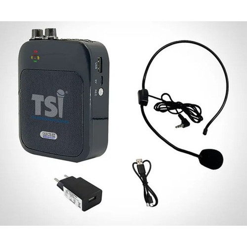 Kit Amplificador De Cintura E Microfone Headset Tsi Sv10 Bt