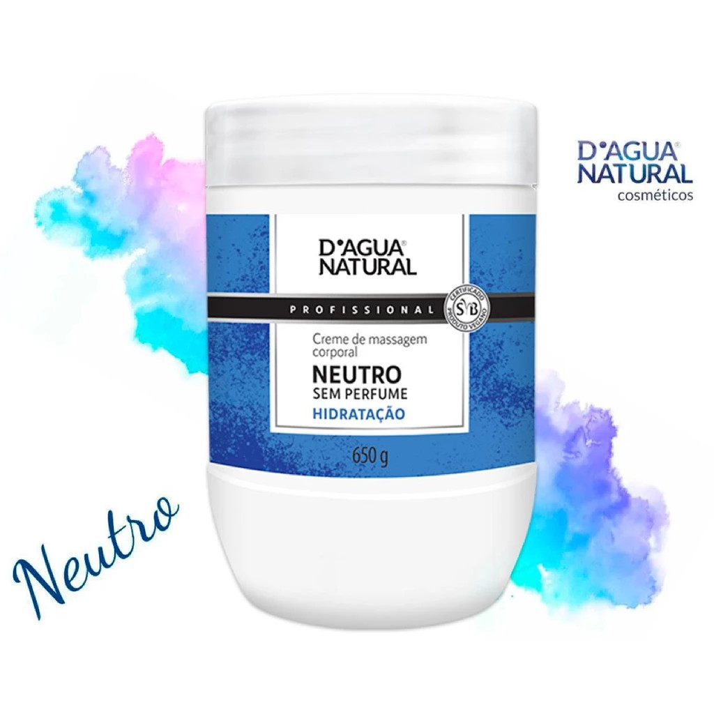 Dagua Creme de Massagem Corporal Neutro Hidratação Com 650g