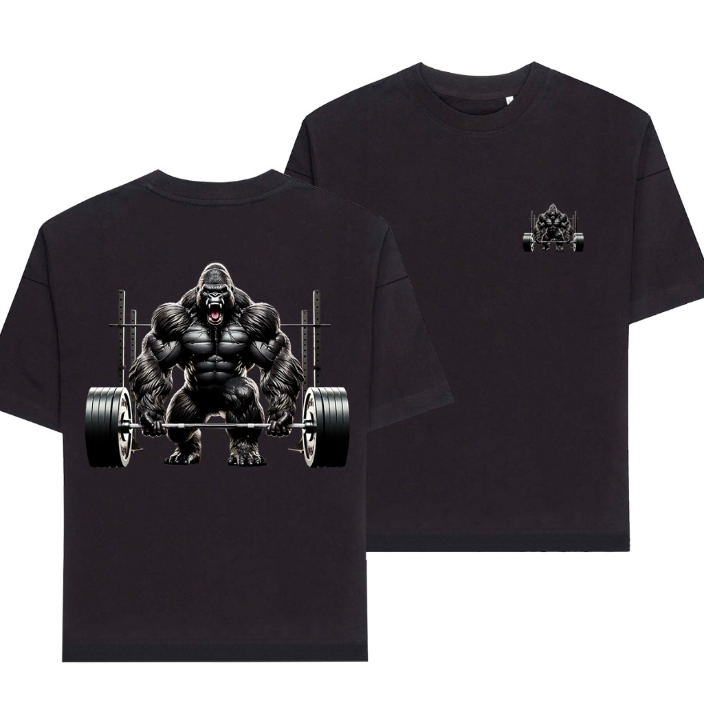 Camisa Oversized Streetwear Estampada Masculino 100% Algodão Gorila Maromba Academia 