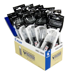 Kit 12 Unidades Refil Pincel Para Quadro Branco Preto Pilot V Board Master