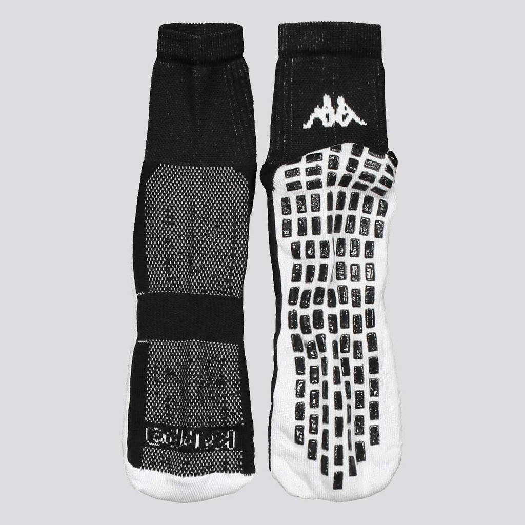 Meia Kappa Pro Futebol Antiderrapante Preta em Oferta na Shopee