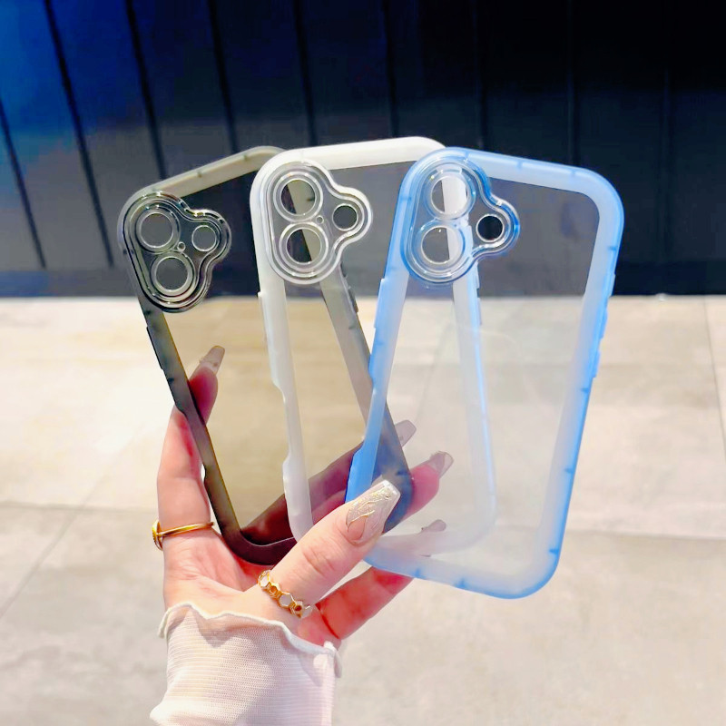 Airbag Espesso Transparente , Resistente À Sujeira E Capa De Telefone Macia Anti-Queda Adequada Para IPhone 16 Plus 11 12 13 14 15 PRO MAX X XR 7 8 em Oferta na Shopee