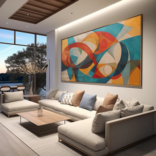 Quadro Decorativo 110x80cm Mosaico Linhas e Círculos  Hall da Luxo Sala Quarto Casa Decoração De Parede Mdf Adesivo em Oferta na Shopee