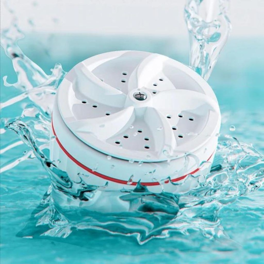 Mini Máquina De Lavar Portátil Ultrassônica Lavanderia Branco USB - Envio Imediato