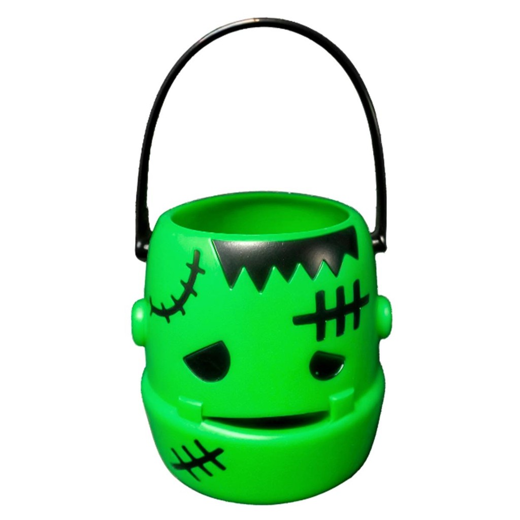 Porta Bala de Halloween Baldinho Frankstein Monstrinho Verde pra Doces Decoração Dia das Bruxas de Mesa em Oferta na Shopee