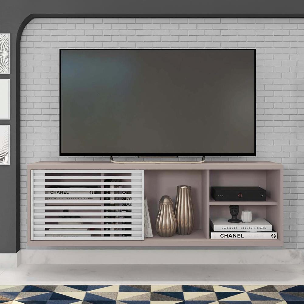 Rack Bancada Para TV 55 Polegadas Cinza Multiverso Caemmun em Oferta na Shopee