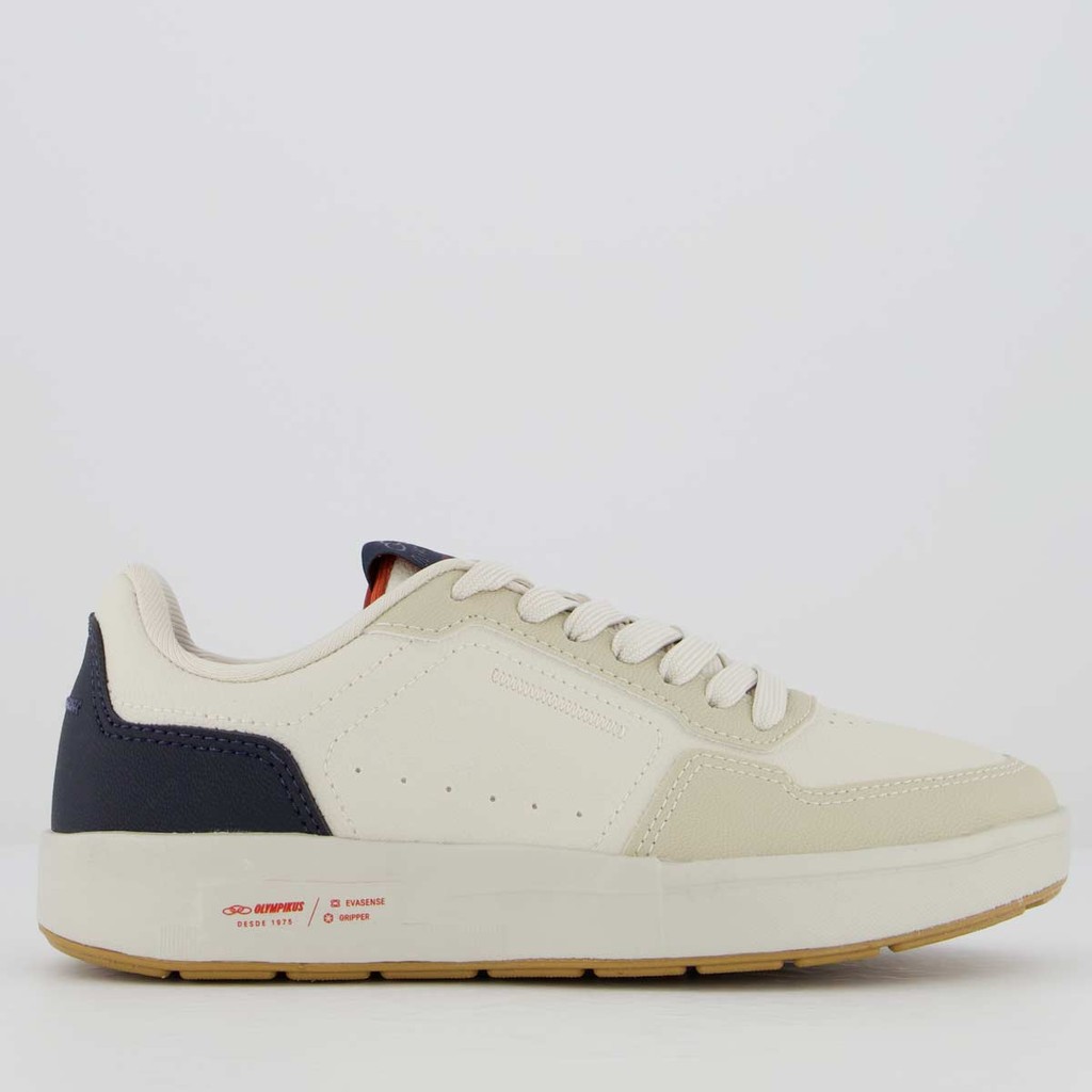 Tênis Olympikus Versa Juvenil Off White e Marinho em Oferta na Shopee