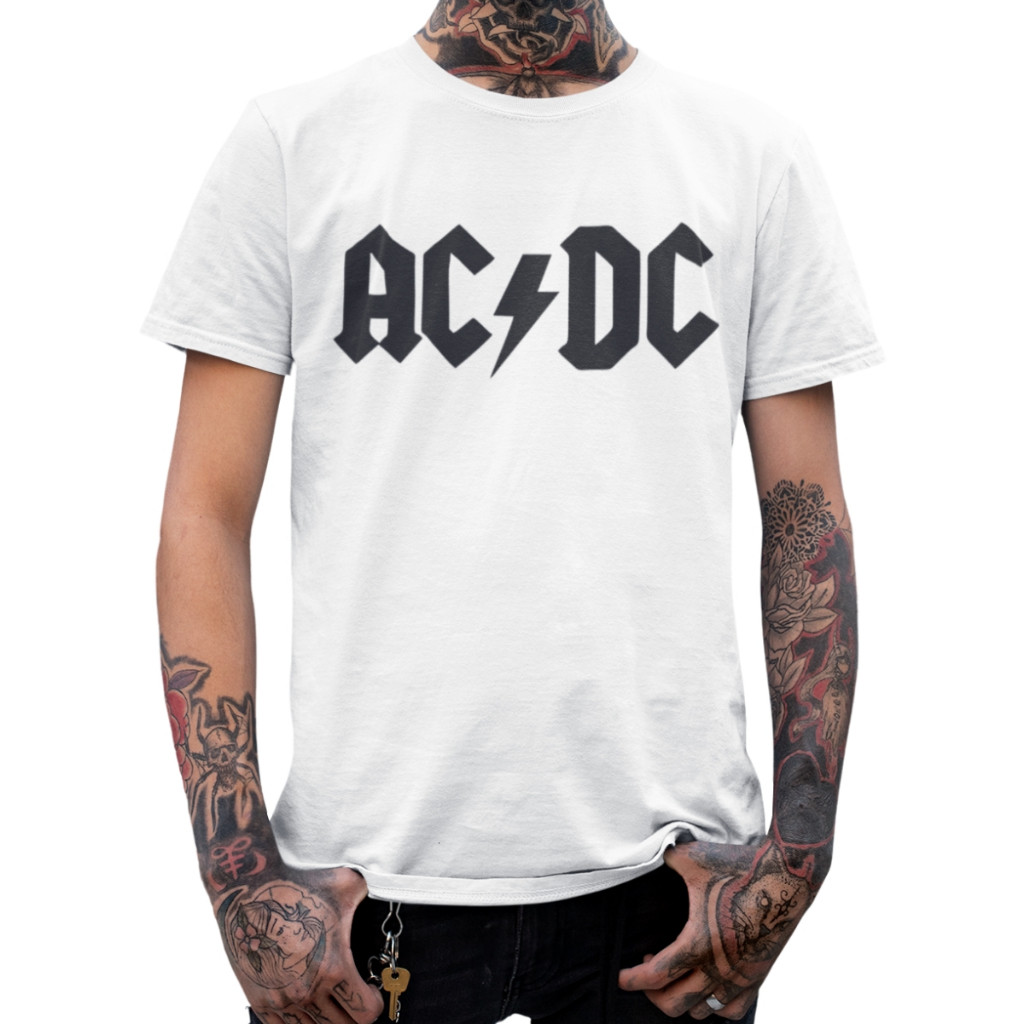 Camiseta De Rock AC/DC Personalizada Promoção 100%Algodão Masculina Envio Rapido Super Confortavel e Macio Masculino Femenina Femenino Estilosa Estiloso Stile
