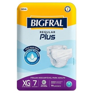 Fralda Geriátrica Bigfral Regular Plus Xg 7 Unidades