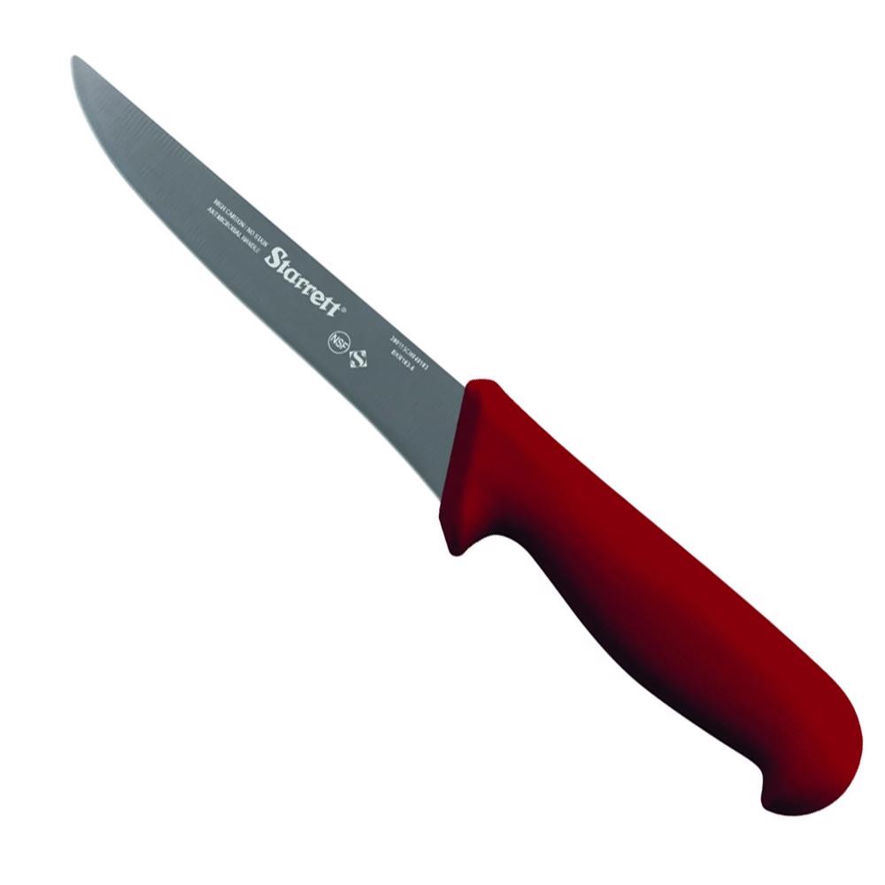 Faca de Desossa Lâmina Reta Larga 6'' Com Cabo Vermelho (BKR103-6) - Starrett em Oferta na Shopee