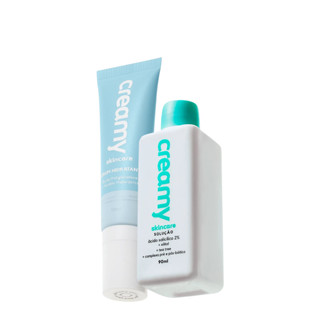 Kit Creamy Ácido Salicílico Solução Tônica Antiacne e Sérum Hidratante (2 produtos) em Oferta na Shopee