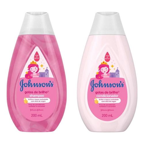 Kit Shampoo 200ml E Condicionador Gotas De Brilho 200ml