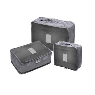 6 Organizadores Lyor em Nylon de Mala para Viagem Cinza em Oferta na Shopee
