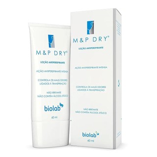 M&P DRY LOÇÃO ANTIPERSPIRANTE PARA MÃOS PÉS E AXILAS COM 60ML em Oferta na Shopee
