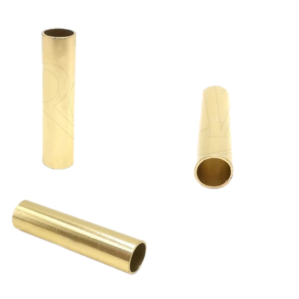 Ponteira de Alumínio Dourada 5x20mm para Cordão Artesanato 50 Unidades - 0064