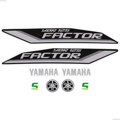 Kit Adesivos Para Moto Yamaha Factor 125 YBR 2011 + Emblemas