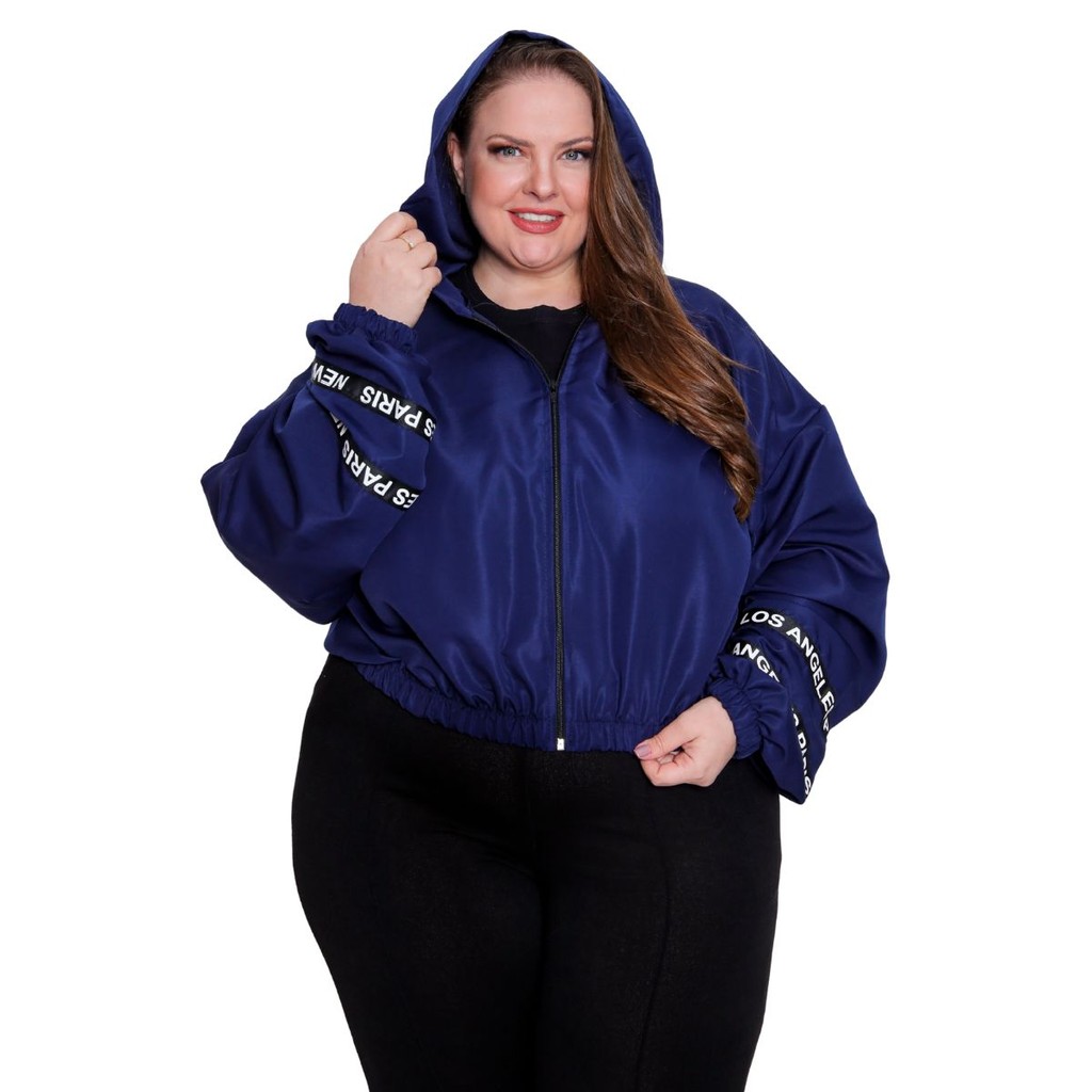 Corta Vento Jaqueta Blusa Casaco  Esportivo Feminino Plus Size Corrida Caminhada Pilates