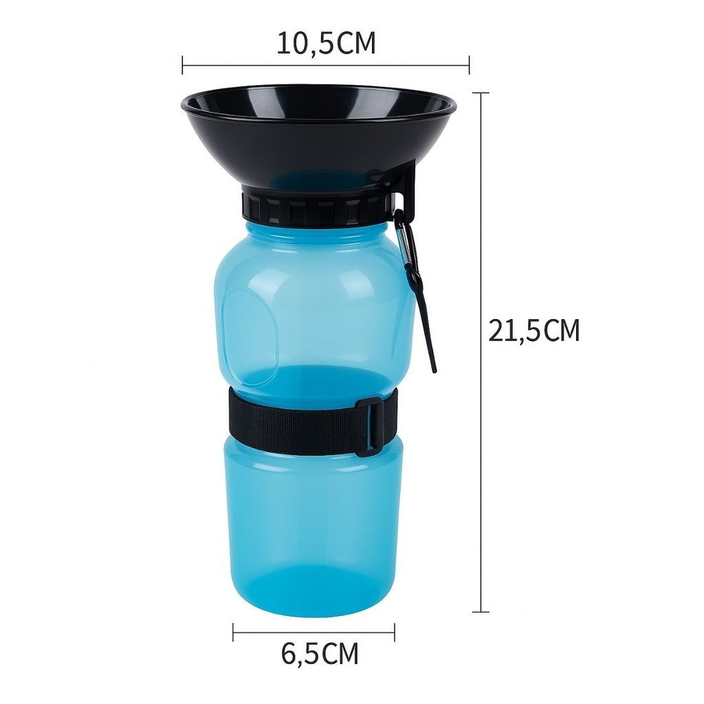 Bebedouro Garrafa Água para Passeio Cachorro Gato Squeeze 500ml Garrafinha Portátil Prático — imagem 2 de 2