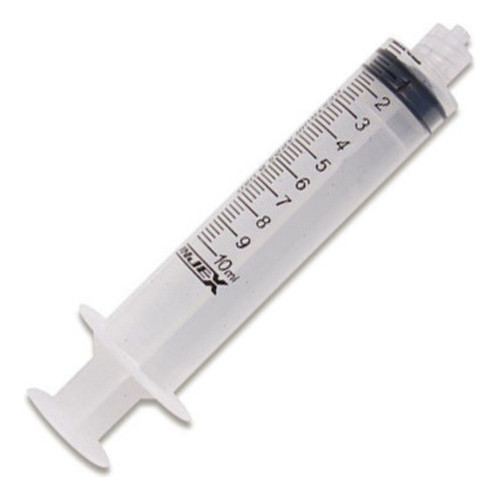 Seringa Descartável 10ml Bico Rosca Luer Lock - 50 Unidades
