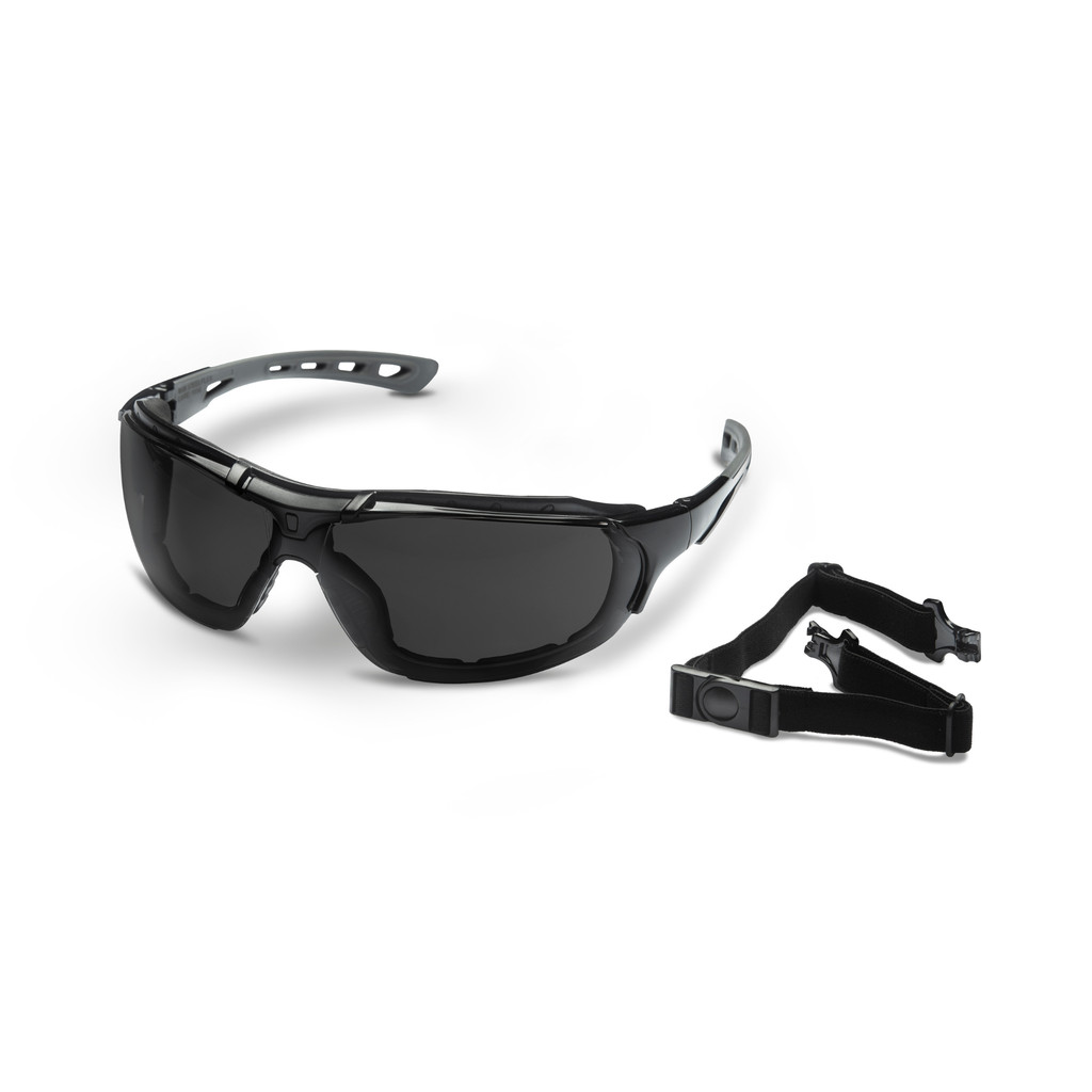 Oculos Proteção Ciclista Tatico Militar Airsoft Antirrisco Armação Armação Preto Lente Cinza-escuro