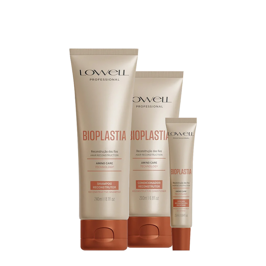 Kit Lowell Bioplastia Reconstrutor Home Care (3 produtos) em Oferta na Shopee