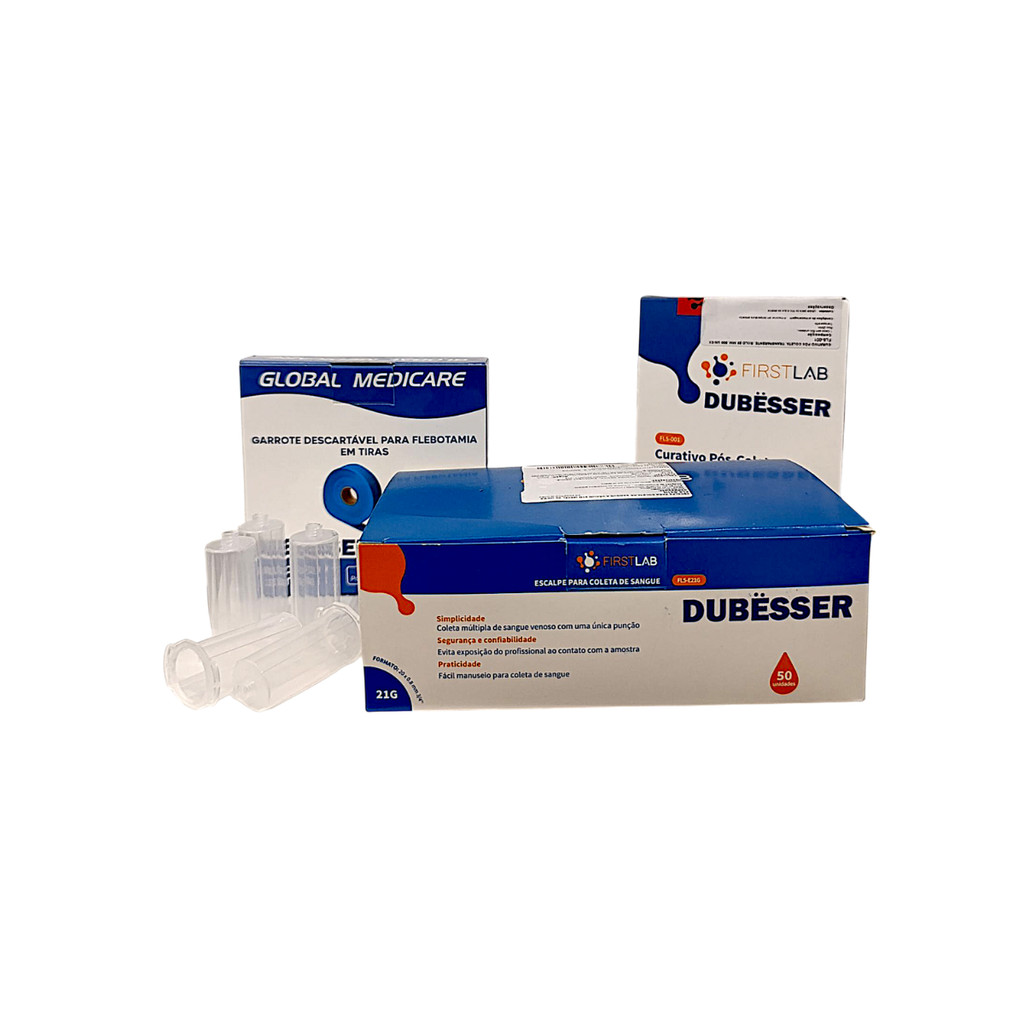KIT PARA COLETA DE SANGUE laboratório análises clínicas pesquisa científica equipamento profissional