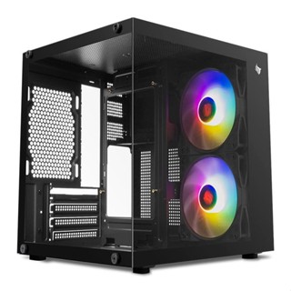 Gabinete Gamer Aquário  Pichau Atom X, Mini-Tower, Lateral de Vidro, Com 2 Fans, Preto, PG-ATOMX-BK em Oferta na Shopee
