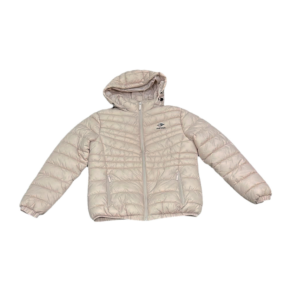 Jaqueta Mormaii Puffer Rosa em Nylon com Capuz Feminina