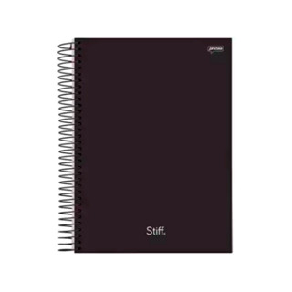 Caderno 15 Matérias Universitário Stiff - Jandaia CAPA:PRETO em Oferta na Shopee