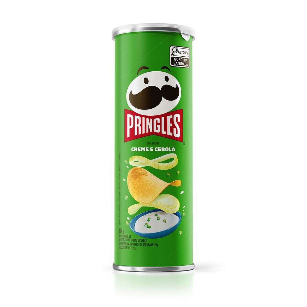 Salgadinho Batata Frita Pringles® Creme e Cebola 109g em Oferta na Shopee
