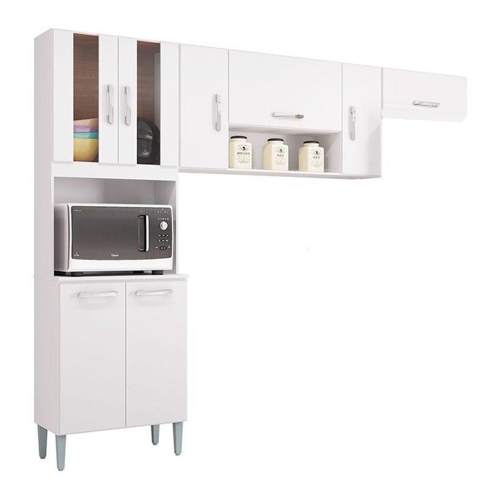 Cozinha Lavinia 3 Peças Branco - Poquema em Oferta na Shopee
