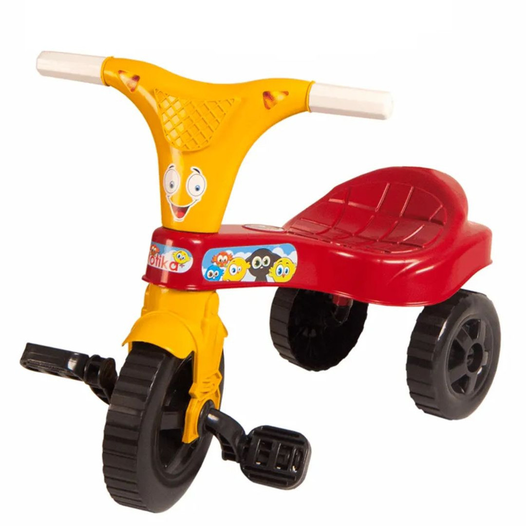 Carrinho de Passeio Pedal Infantil Motika Vermelho Criança Brinquedo Resistente
