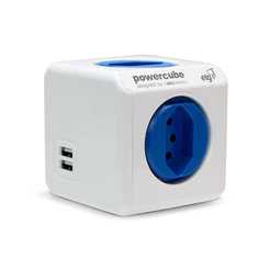 Filtro de linha 4 tomadas 10A bivolt 2 USB PowerCube PWC-R4U ELG