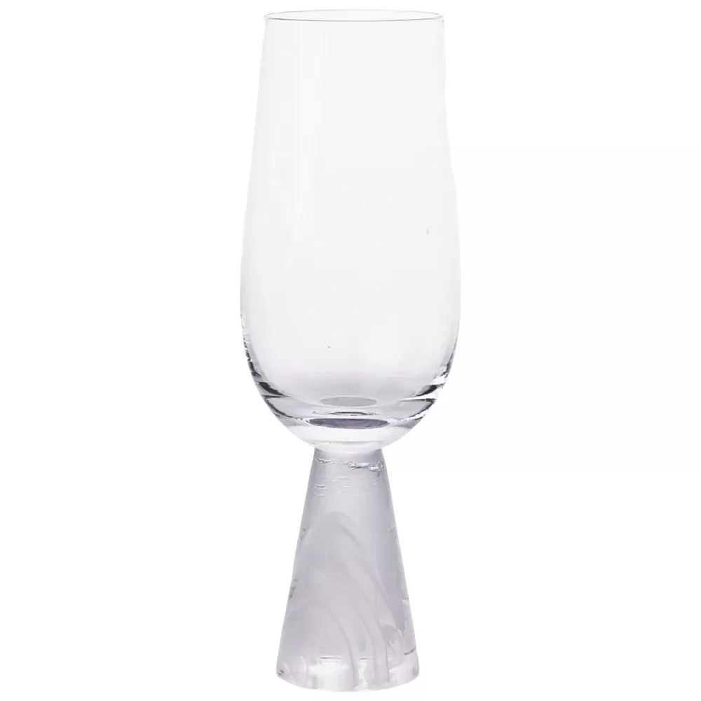 Taça de Vidro Transparente c/ Base Branca 200 ml 75.183 em Oferta na Shopee