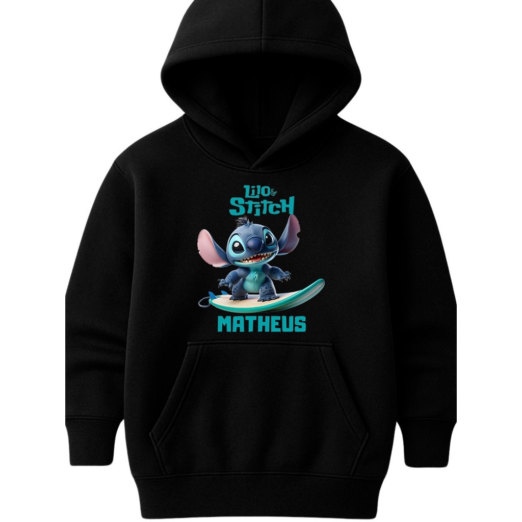 Moletom com Capuz Lilo & Stitch Angel Filme Blusa De Frio Casaco Lilo e Stitch Lançamento Infantil Unissex Menino Menina