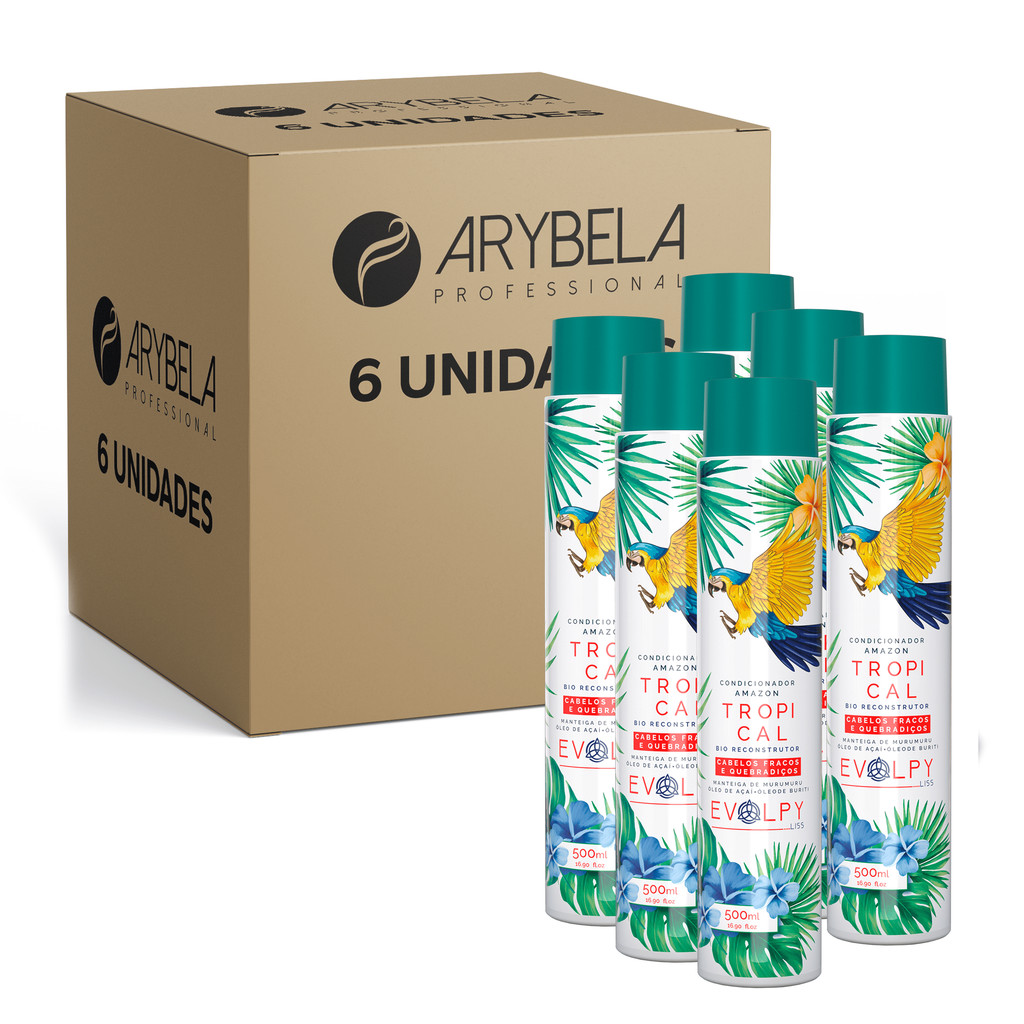 PACK 6 UN - CONDICIONADOR TROPICAL AMAZON BIO RECONSTRUTOR - EVOLPY LISS