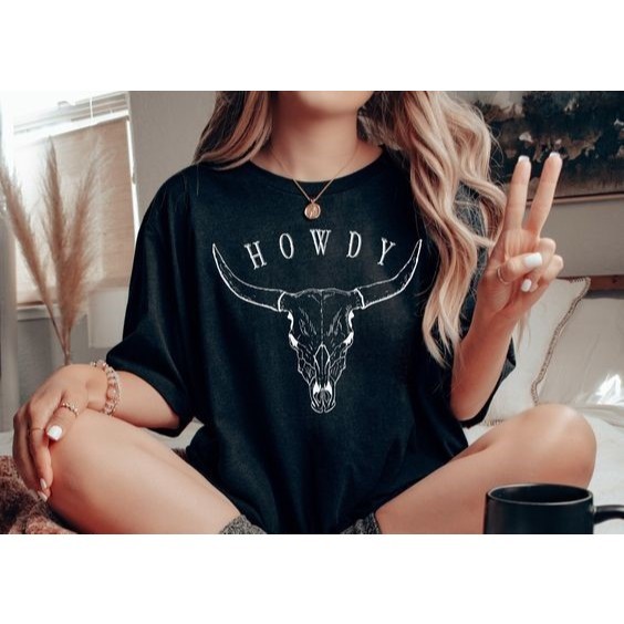 Max Tee Country T-shirt Camisetão Texas Howdy Cowgirls Moda Feminina Estampada