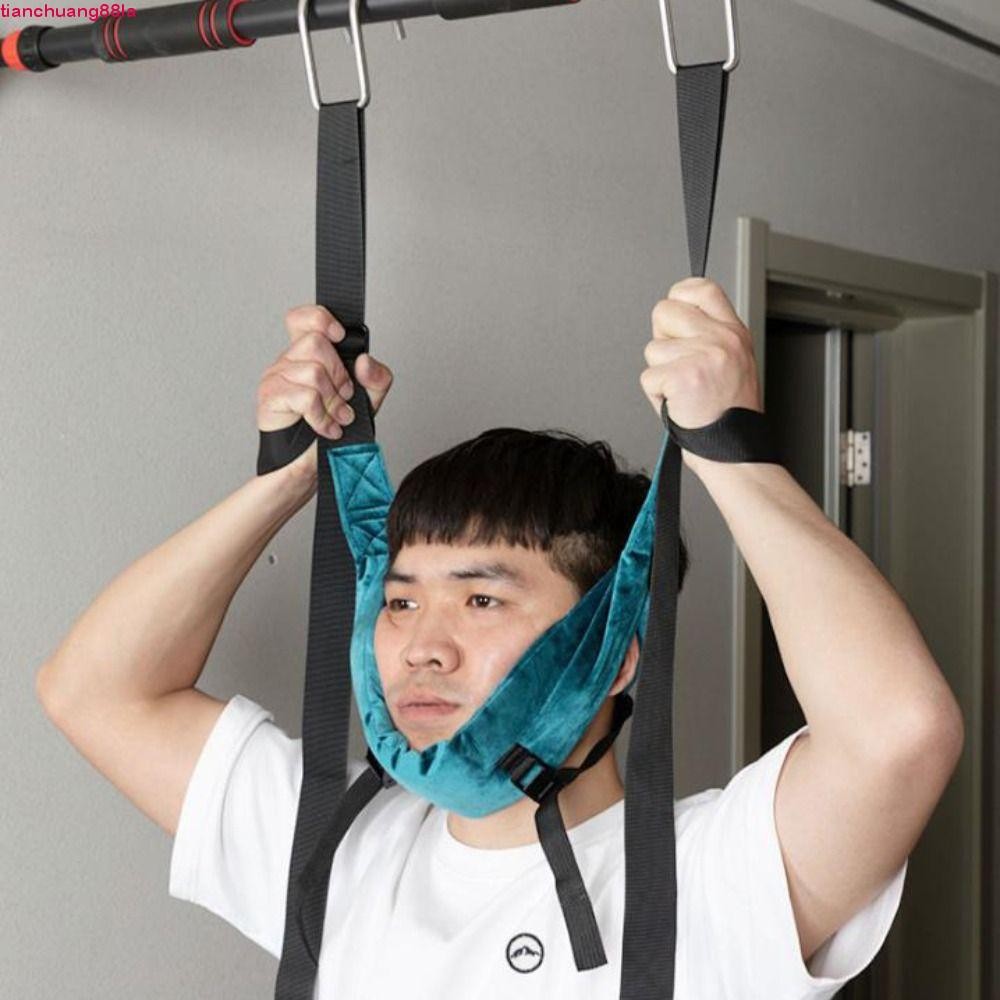 TIANCHUANG Alongamento De Pescoço Pendurado , Cinto De Tração Cervical Respirável Sem Instalação , Macio