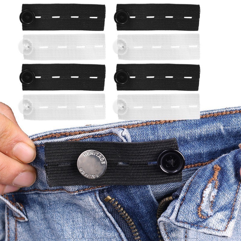 2/4 Unidades Cinto De Maternidade Elástico Ajustável-Acessório De Costura De Roupas DIY-Fivela Extensora De Cintura Jean