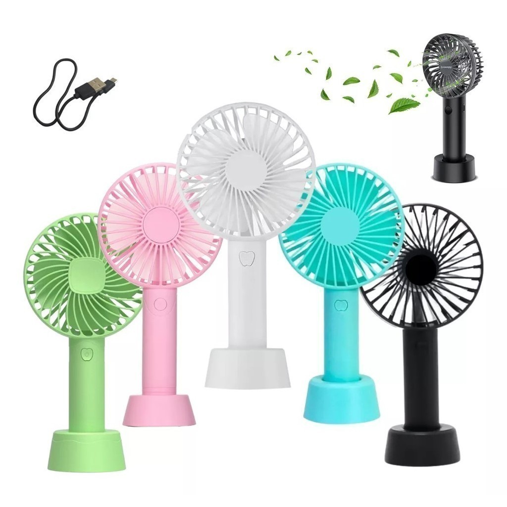 Ventilador Mini Portátil USB Mão recarregável Silencioso